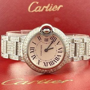 WOW! CARTIER BALLON BLEU LADIES 6CT GENUINE WATCH!